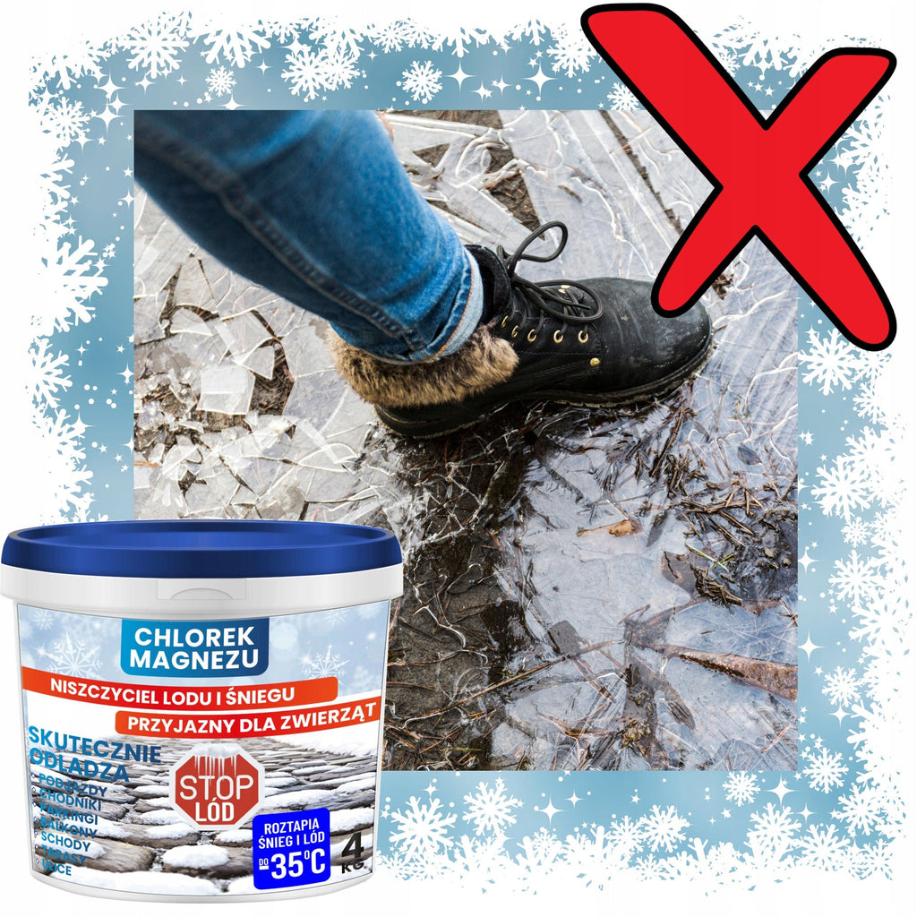 CHLORURE DE MAGNÉSIUM 4 KG – Déglaçant, meilleur que le sel de déneigement et sûr pour les animaux !