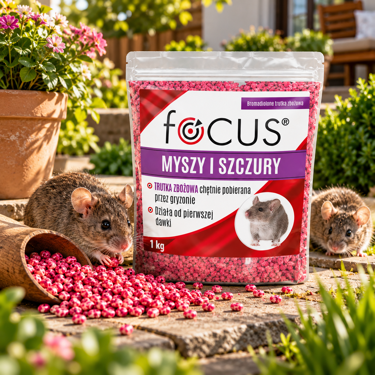 Focus graanaas - rodenticide, gebruiksklaar | 3kg